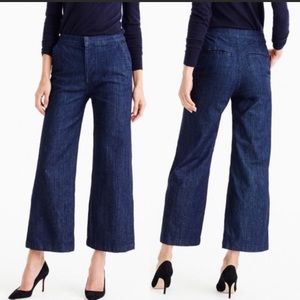 NWT J. Crew Rayner Wide Leg Dark Wash 30 culotte